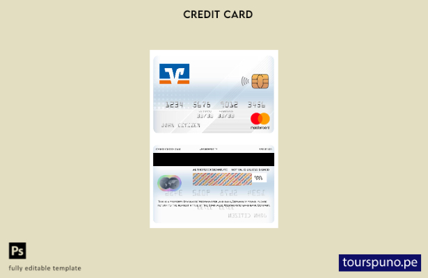 lista para imprimir plantilla de mastercard Volksbank de Alemania